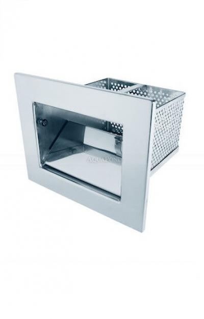 Panier d`aspiration décoratif en acier inoxydable pour skimmer A-201, A202, pour piscines en béton