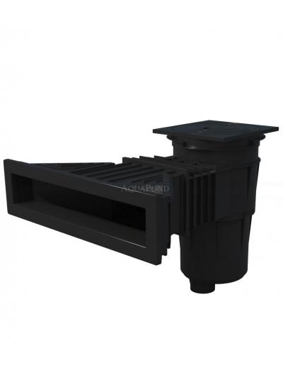Skimmer SLIM avec couvercle carré - couleur gris anthracite (RAL 7016)