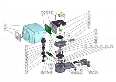 Pièces détachées pour adoucisseur d'eau automatique Aquadial 25
