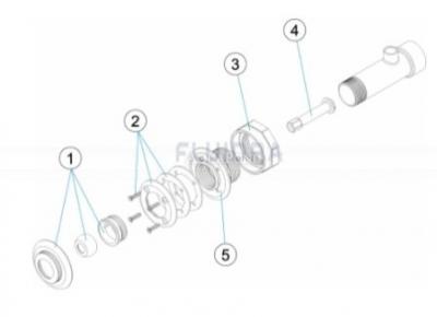 Pièces de rechange pour buse d'hydromassage d'une longueur de transition de 275 mm - pour piscines préfabriquées - code produit : 32385