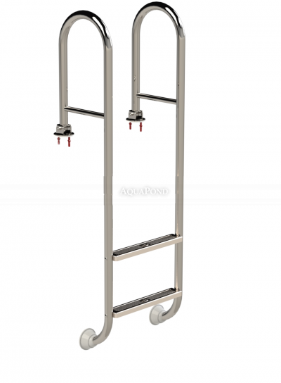 Eichenwald Ideal - Échelle en acier inoxydable Tina 2 marches, AISI 316 - pliante