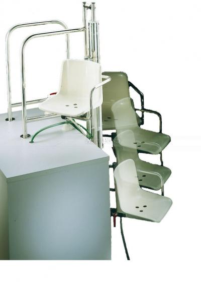 Ascenseur hydraulique pour piscines, longueur de poignée L-650 mm - pour personnes jusqu'à 120 kg