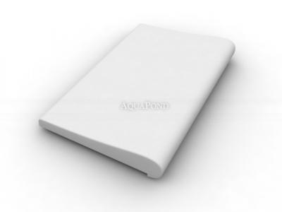 Bordure de piscine Droite 49 cm, grès blanc artificiel