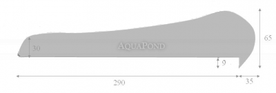 Bordure de piscine Droite 49 cm, grès blanc artificiel