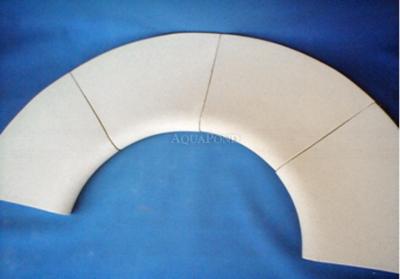 Bordure de piscine Radius R60 cm, grès blanc artificiel
