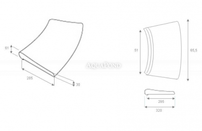 Bord de piscine Rayon R100 cm, grès blanc artificiel