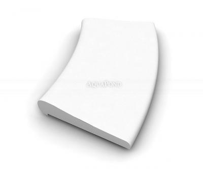 Bordure de piscine Radius R125 cm, grès blanc artificiel