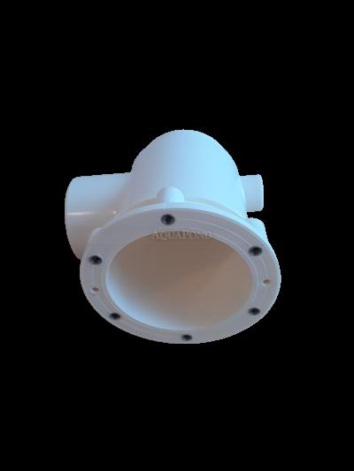 Neptun Sortie inférieure ABS - connexion inférieure 75 mm, connexion latérale 63 mm, pour piscines en béton avec bâche