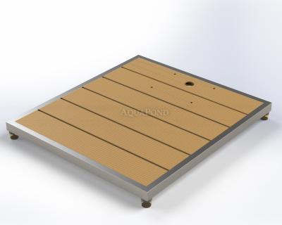 Eichenwald Ideal Grille de sol WPC pour douches de jardin 840x750 mm
