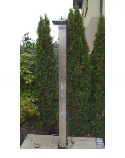 Douche solaire CRM 40 l - Pommeau inox avec rince pieds