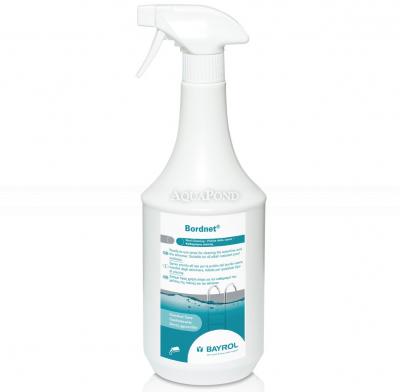 BAYROL Bordnet 1 l, solution nettoyante puissante pour piscine avec pulvérisateur pour carrelage et film de piscine