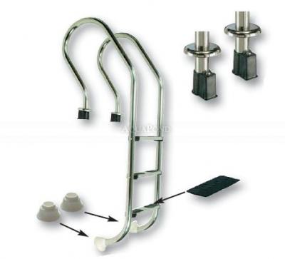 Échelle en acier inoxydable Mixta 4 marches, AISI 304
