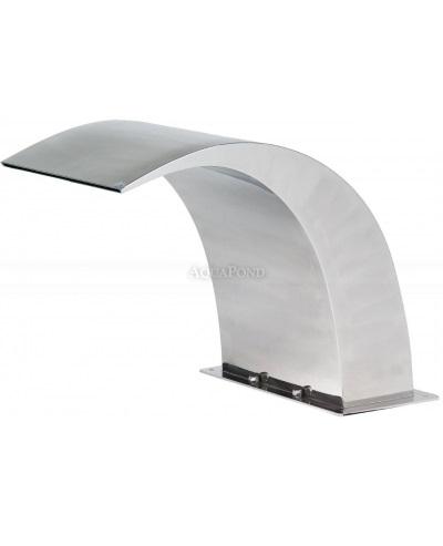 Bec - Dauphin 320 mm, raccord 75 mm, acier inoxydable AISI 316, surface brillante miroir