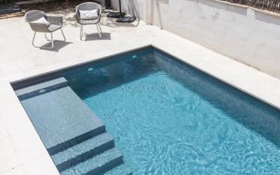 Revêtement de piscine Renolit ALKORPLAN RELIEF antidérapant gris foncé ; Largeur de 1,65 m, métrage de 1,8 mm - le prix est au m2