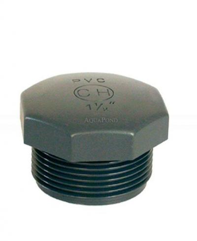 Raccord PVC - Bouchon 1 1/4" ext., DN=1 1/4", filetage extérieur