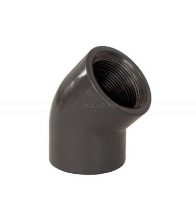 Raccord PVC - Coude 45° DN=63 mm / 2" int., à coller / filetage intérieur
