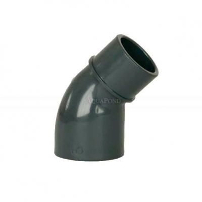 Raccord PVC - Coude 45° DN=50 mm int. xd=50 mm ext., collage / collage