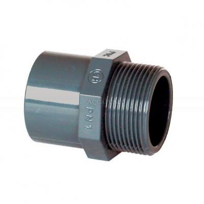 Raccord PVC - Connecteur adaptateur 90-75 x 2 1/2" ext., collage / filetage extérieur
