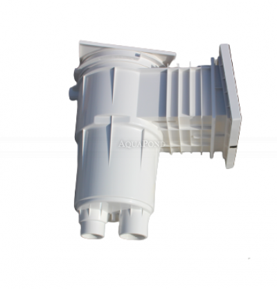 Skimmer 17,5 l avec col standard et biseau 6°, avec filetage en laiton, pour piscines liner et préfabriquées à parois inclinées