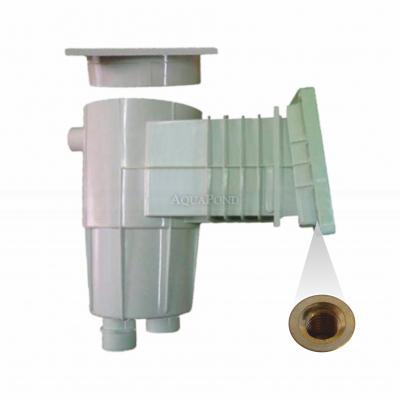 Skimmer 17,5 l avec col standard et biseau 6°, avec filetage en laiton, pour piscines liner et préfabriquées à parois inclinées
