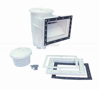 Skimmer 17,5 l avec col standard et biseau 6°, avec filetage en laiton, pour piscines liner et préfabriquées à parois inclinées