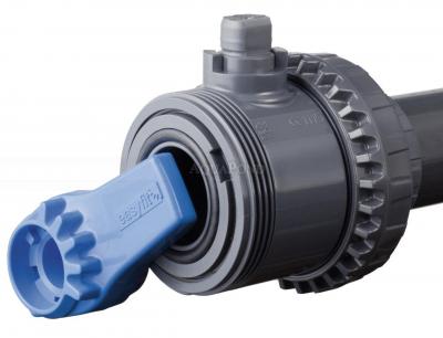 Bazenska PVC kuglasta slavina Easyfit 63 mm lijepljenje / lijepljenje