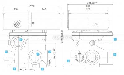 Badu OmniTronic automatski višeputni ventil 230 V / 50 Hz, priključak 1 1/2"  