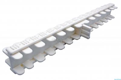 Preljevna rešetka, rešetka za javne bazene - bijela - širina 246 mm, visina 35 mm, cijena je za 1 komad rešetke