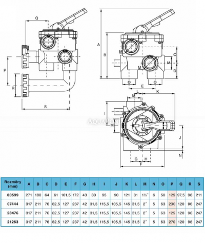 Šestokraki bočni ventil Klasik 1 1/2" Astral