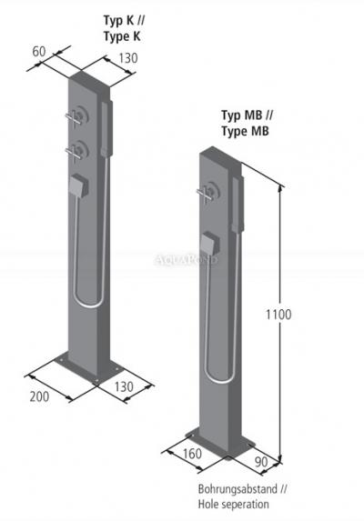 Eichenwald Ideal Madeira tuš tip MB s hladnom i toplom vodom