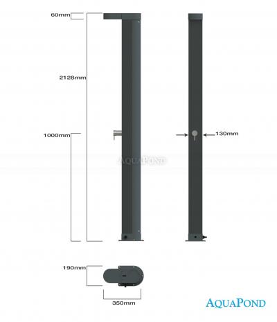 Solarni tuš ANGEL sa spremnikom za 30 litara vode