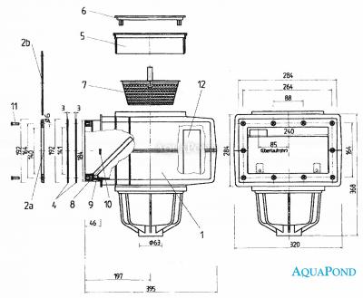  Rezervni dijelovi za skimer V20 ABS, za foliju, 200 x 150 mm