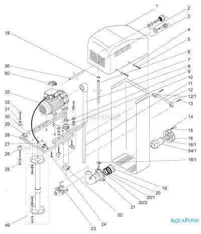  Rezervni dijelovi za viseći protustrujni BADU JET Activ 24 m3/h (230V)