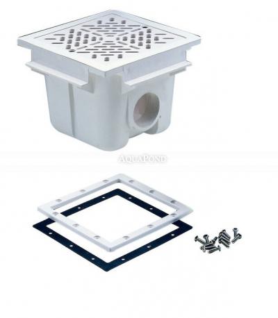 Ispust kvadratnog dna 210 x 210 mm s rešetkom od ABS plastike, za bazene s folijom