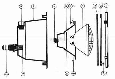 Rezervni dijelovi za podvodni reflektor Design 300 W - za foliju