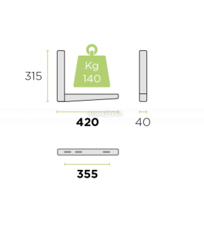 Bijela konzola - zavarena - 420
