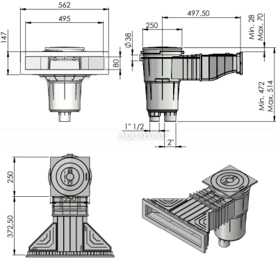 Astralpool SLIM skimmer