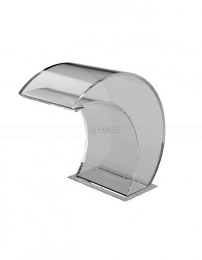 TROPIC izljev, Montažna prirubnica za zavrtanje, Prozirno staklo, 400 mm, LED rasvjeta