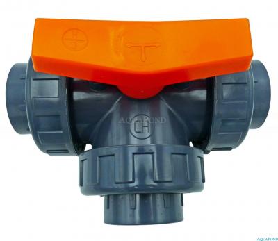 PVC Kuglični troputni ventil 50 mm T