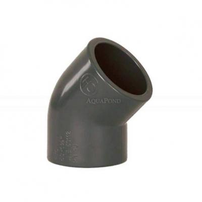 PVC fazonski komad - Koljeno 45° DN=75 mm, lijepljenje / lijepljenje