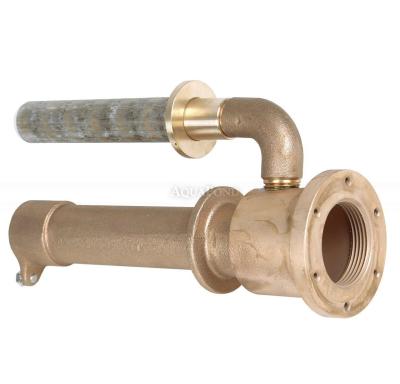 Hugo Lahme fali átvezető 1½" int. hidromasszázs fúvókához - mélység 240 mm, csatlakozó 1" belső. és ½" int.