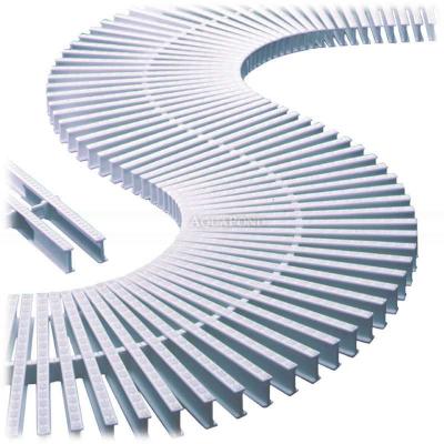 Keresztirányú szegmensrács hajlításhoz, magasság 22 mm, szélesség 245 mm, fehér, 1 fm = 45 szegmens