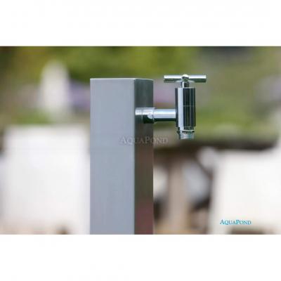 Eichenwald Ideal Kerti vízcsap, hideg vizes, 80 x 80 mm, csiszolt rozsdamentes acél