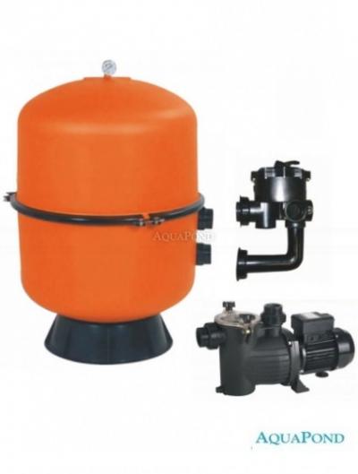 Dispositivo di filtraggio - Bilbao Split Kit 600, 12 m3/h, 230 V, valvola laterale a 6 vie, pompa Preva 75