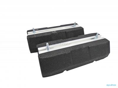 Staffa da pavimento in gomma - 400 mm (2 pezzi)