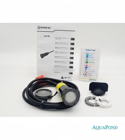 Mini luce LED ZODIAC RGBW colorata 12 W, 340 lm, filettatura esterna 1,5", per piscine foil