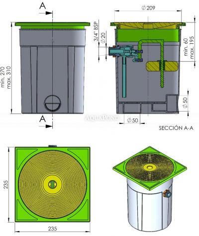 ND Coperchio quadrato