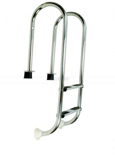 Scala Muro (Slim) in acciaio inox 2 gradini con carter AISI 316