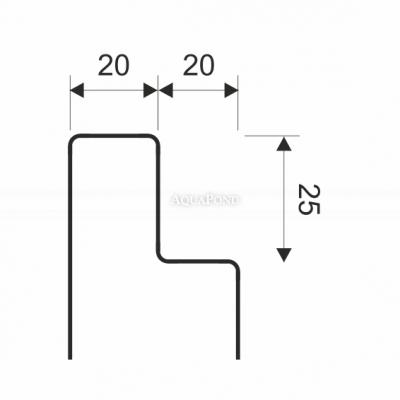 Listello di fissaggio per grondaia in EPS - larghezza 130 mm, 2 m EX