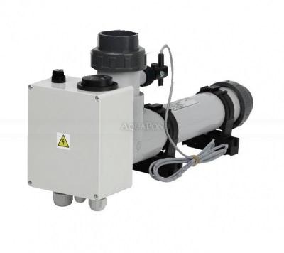 Riscaldamento elettrico EOVTi-12, 12 kW, 3 x 400 V, Titanio con valvola di flusso elettrica